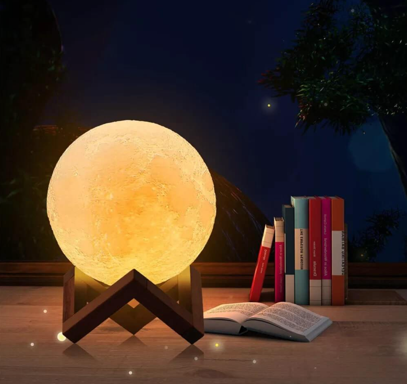 Dimmable LED Moon Lamp for Home Decor