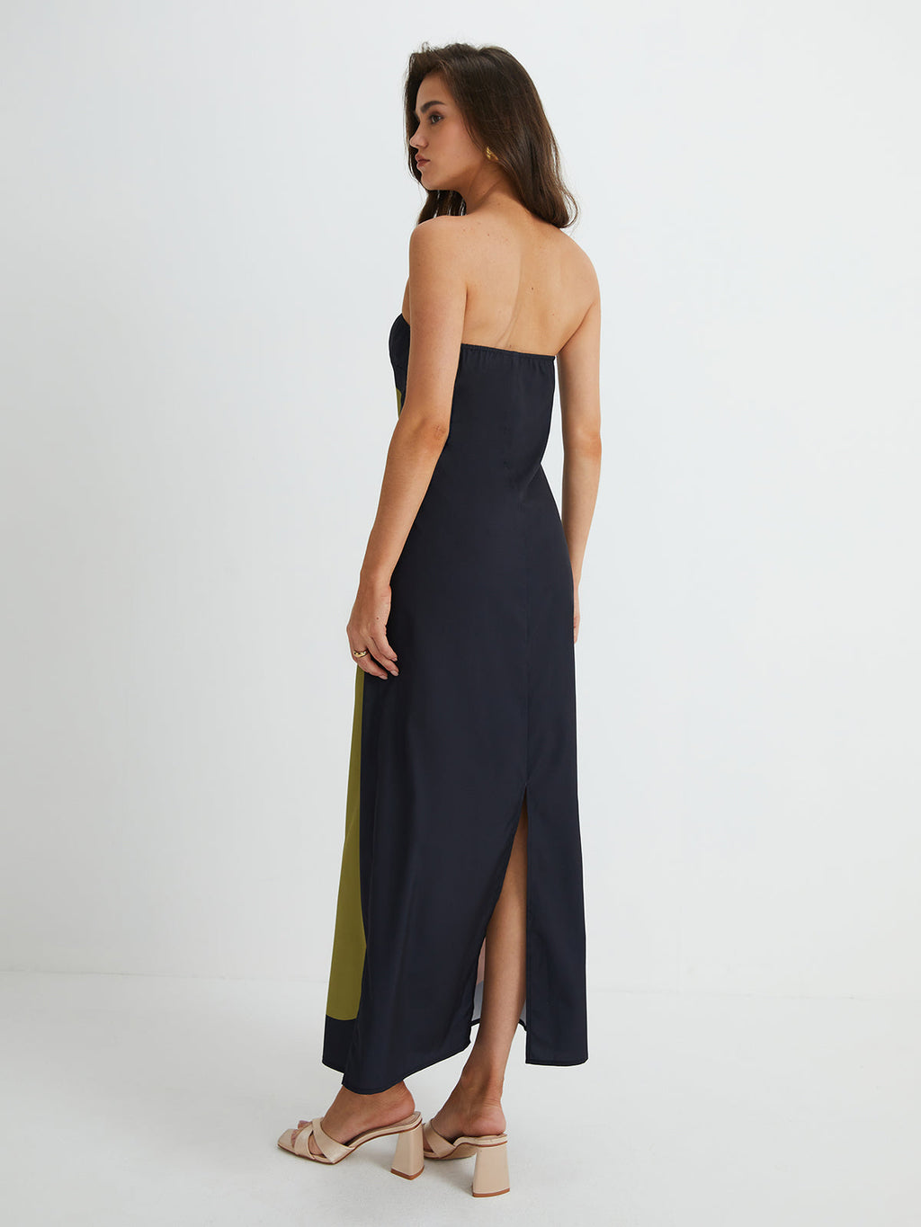 Women's Strapless Breezy Chic Getaway Maxi Beach Dress