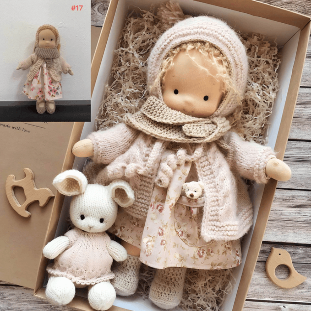 Kids Waldorf Handcafed Doll Soft Plush Play Companion - Image 2