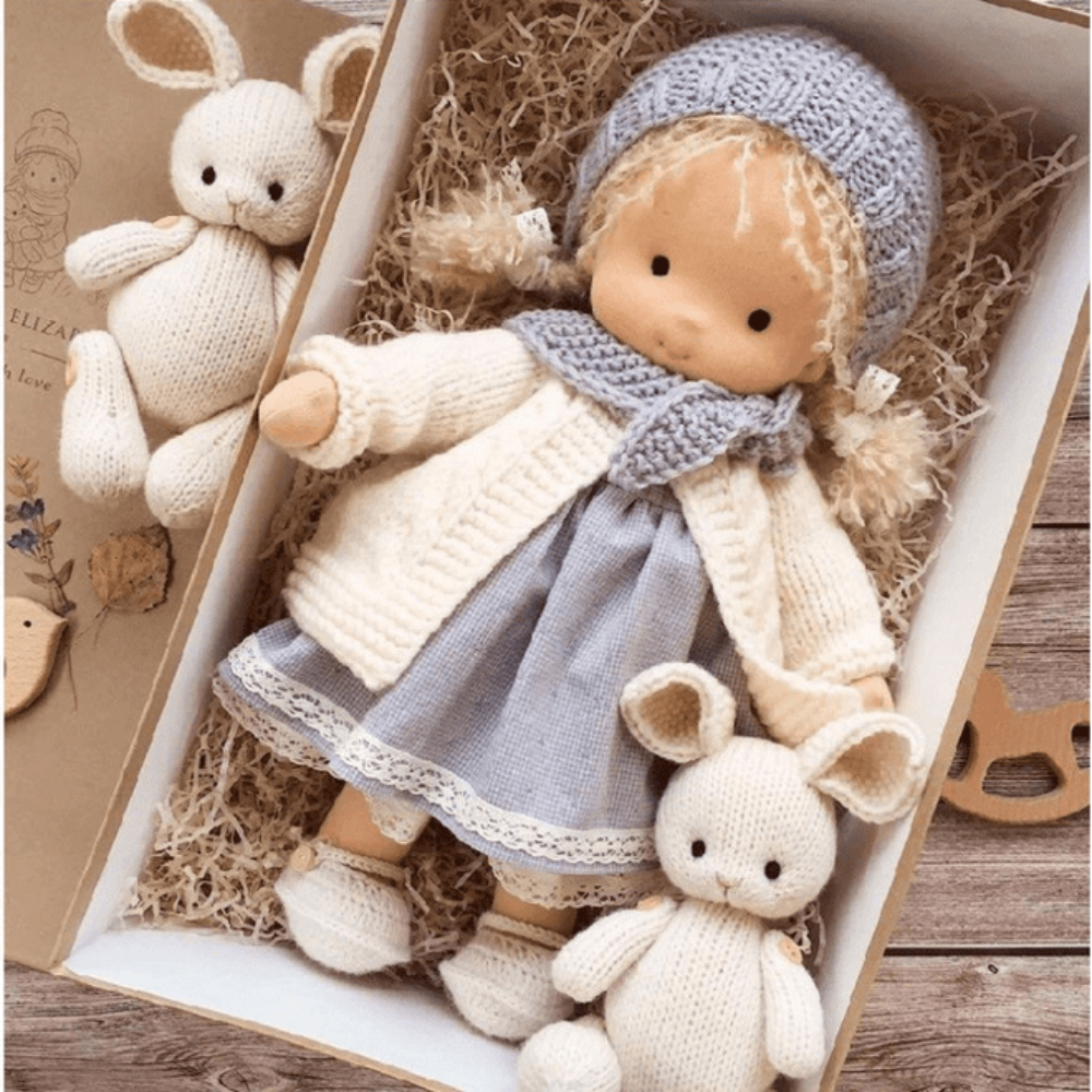 Kids Waldorf Handcafed Doll Soft Plush Play Companion - Image 3
