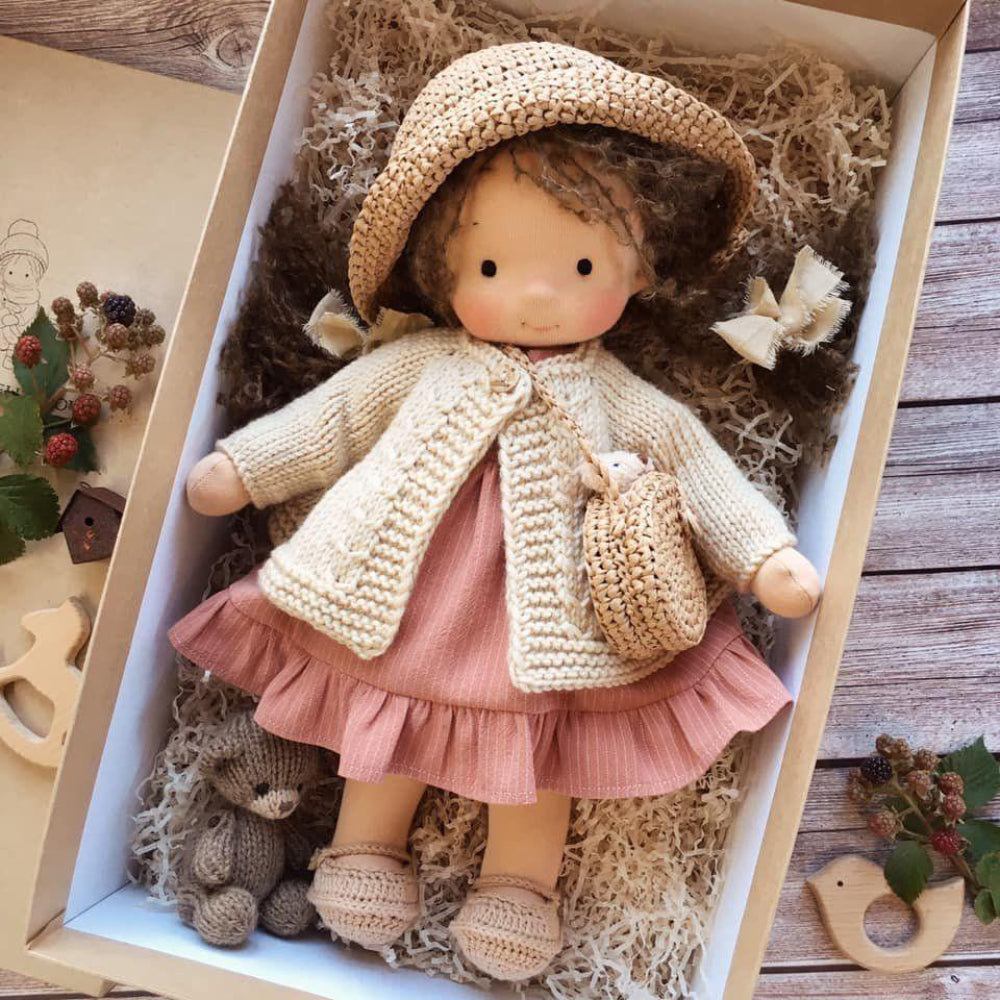 Kids Waldorf Handcafed Doll Soft Plush Play Companion - Image 7