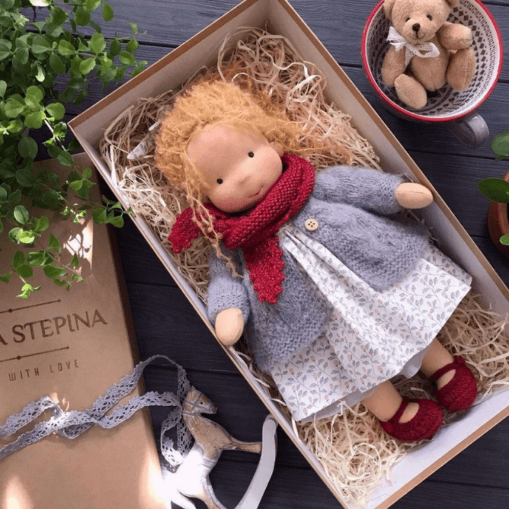 Kids Waldorf Handcafed Doll Soft Plush Play Companion - Image 8