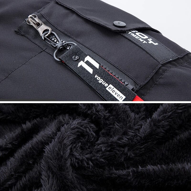 Men's Functional Water-Resistant Insulated Winter Coat with Adjustable Hood