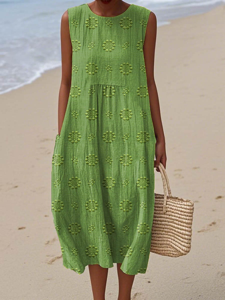 Women’s Maxi Summer Dresses with Embroidered Flattering Silhouette