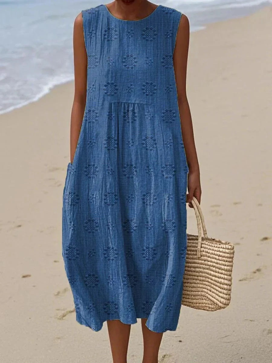 Women’s Maxi Summer Dresses with Embroidered Flattering Silhouette