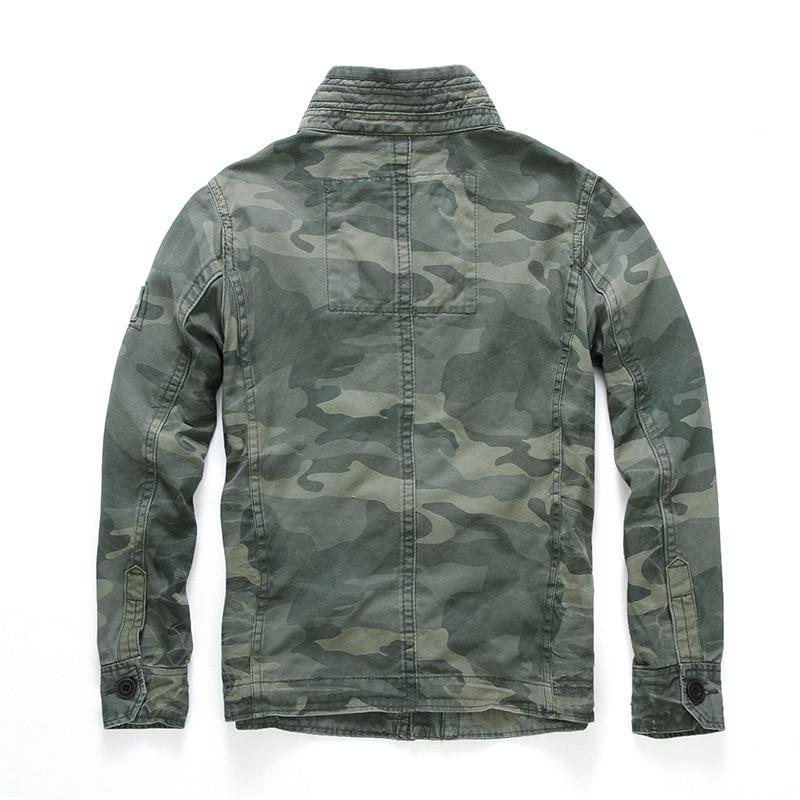 Versatile Buttons Camouflage Military Jacket for Men