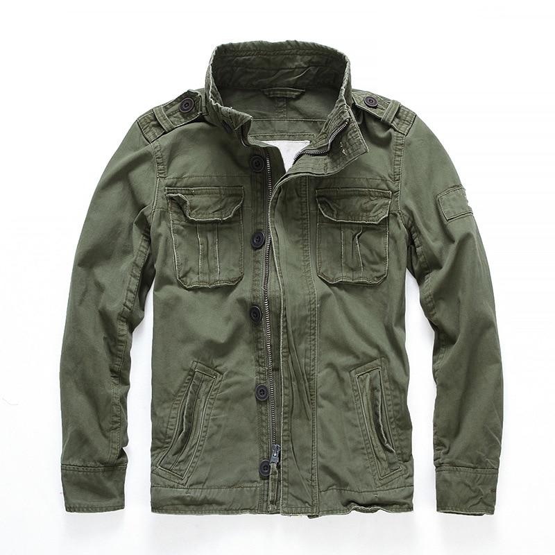 Versatile Buttons Camouflage Military Jacket for Men