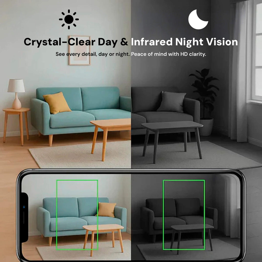 Smart Mini WiFi Camera 1080P with Night Vision & Motion Detection for Home Security