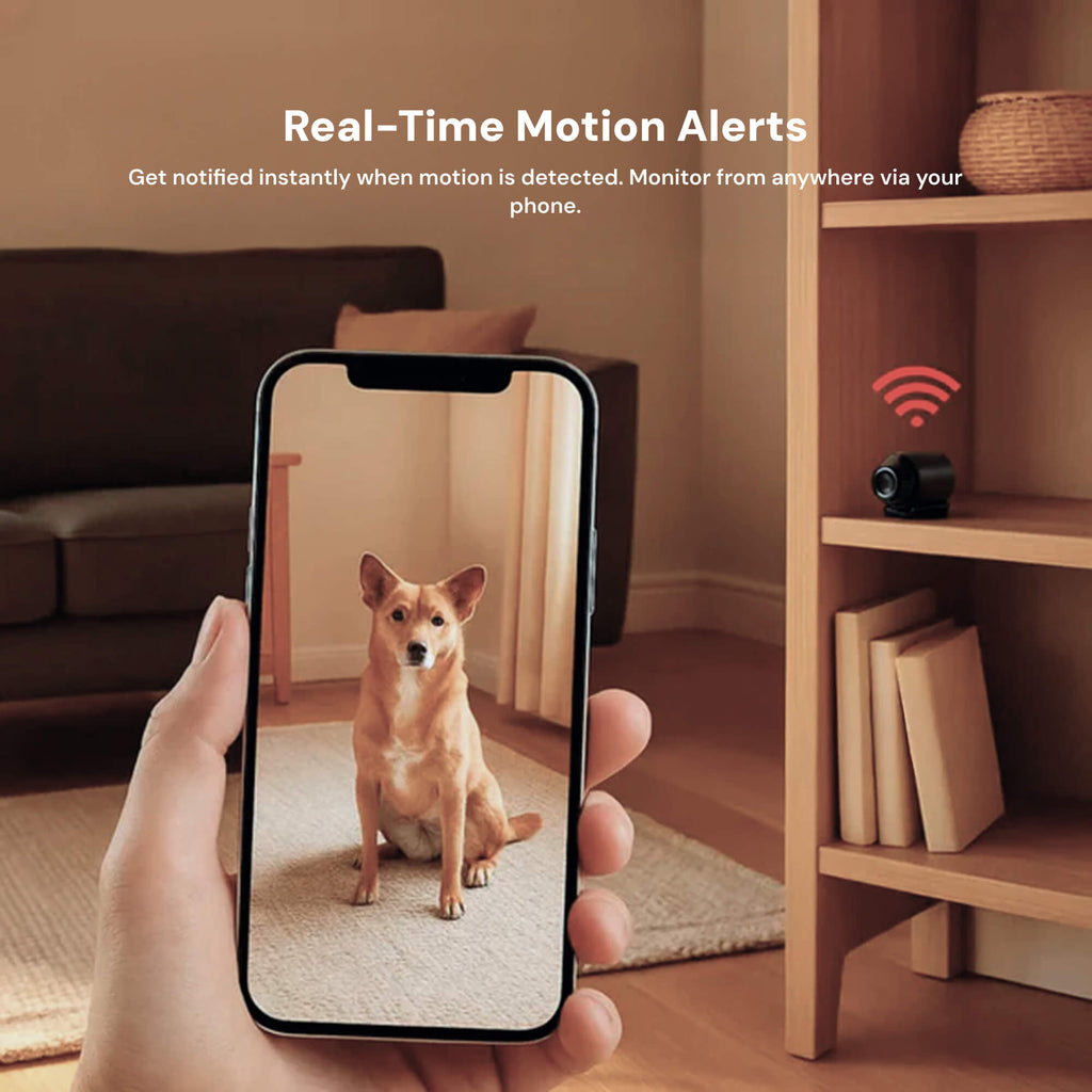 Smart Mini WiFi Camera 1080P with Night Vision & Motion Detection for Home Security