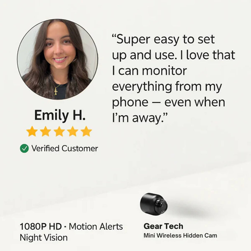 Smart Mini WiFi Camera 1080P with Night Vision & Motion Detection for Home Security