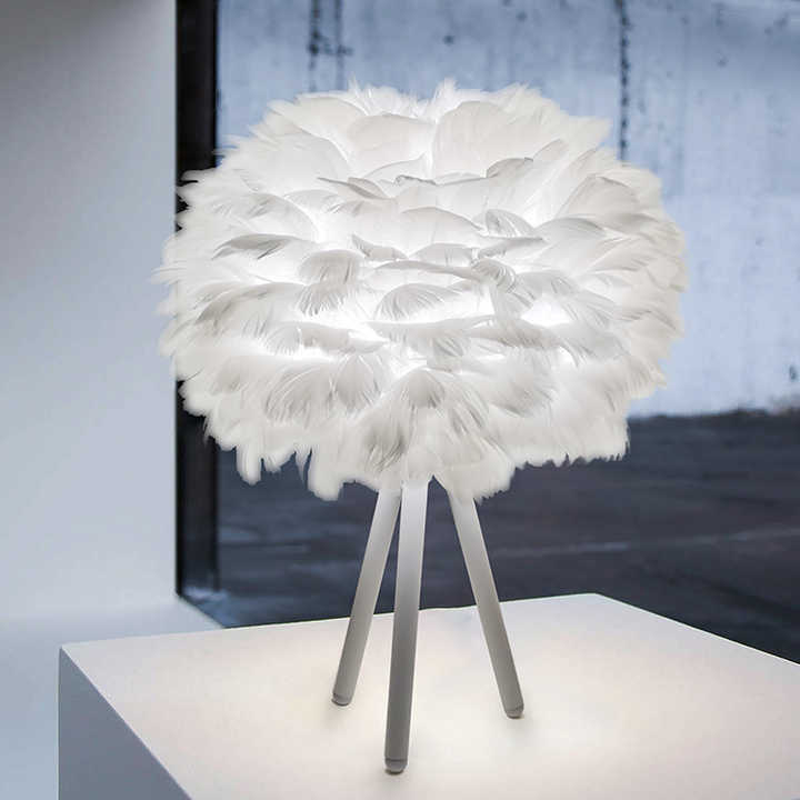 Dimmable Table Lamp with Luxury Feathers in Elegant Decorative Lighting - Image 4
