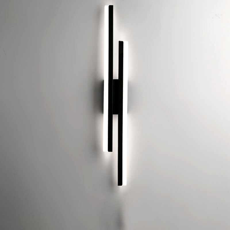 Modern Linear LED Wall Light – 2 Light Sconce – Veluno Dublin