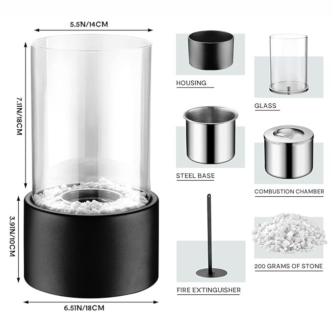 Decorative Atmospheric Glass Flame Lamp
