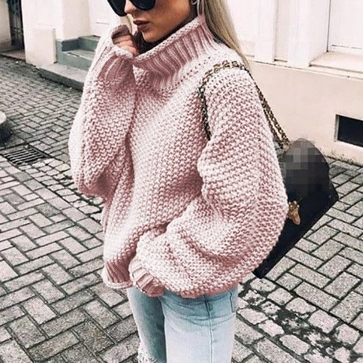 Women's Warm Chunky Knitted Sweater for Cold-Weather Layering