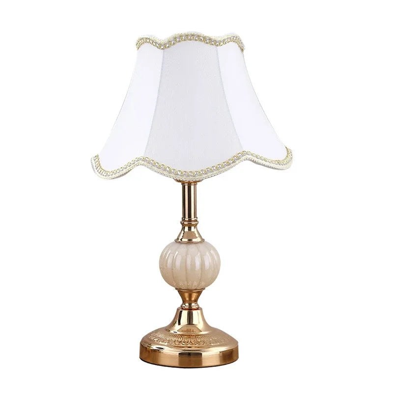 Vintage Style Table Lamp Floral Shade Decorative Light - Image 4