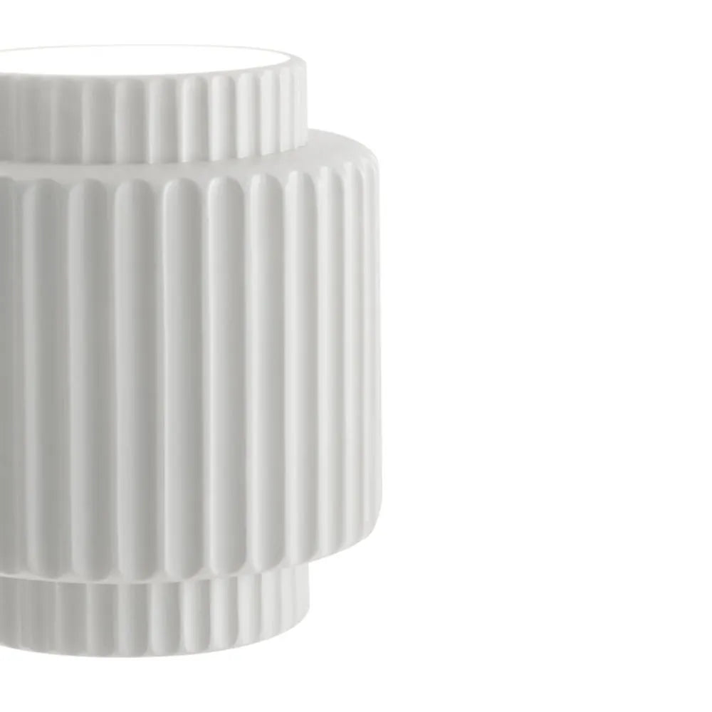 Modern Ribbed Cylinder Resin Wall Sconce Up Down Lighting - Image 9