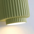 Modern Ribbed Cylinder Resin Wall Sconce Up Down Lighting - Image 10