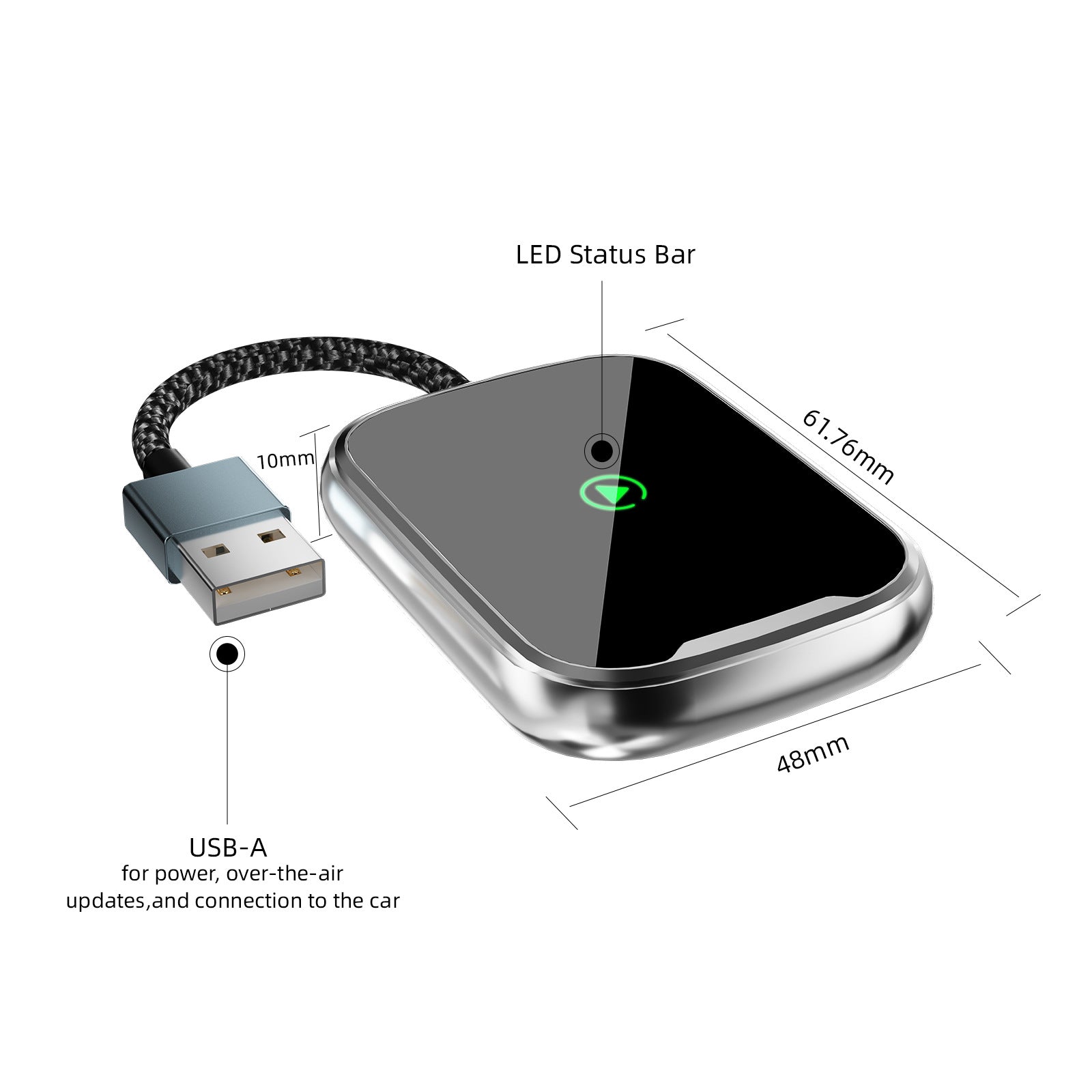 Bezprzewodowy adapter CarPlay i Android Auto 2 w 1, przejściówka z przewodowej na bezprzewodową
