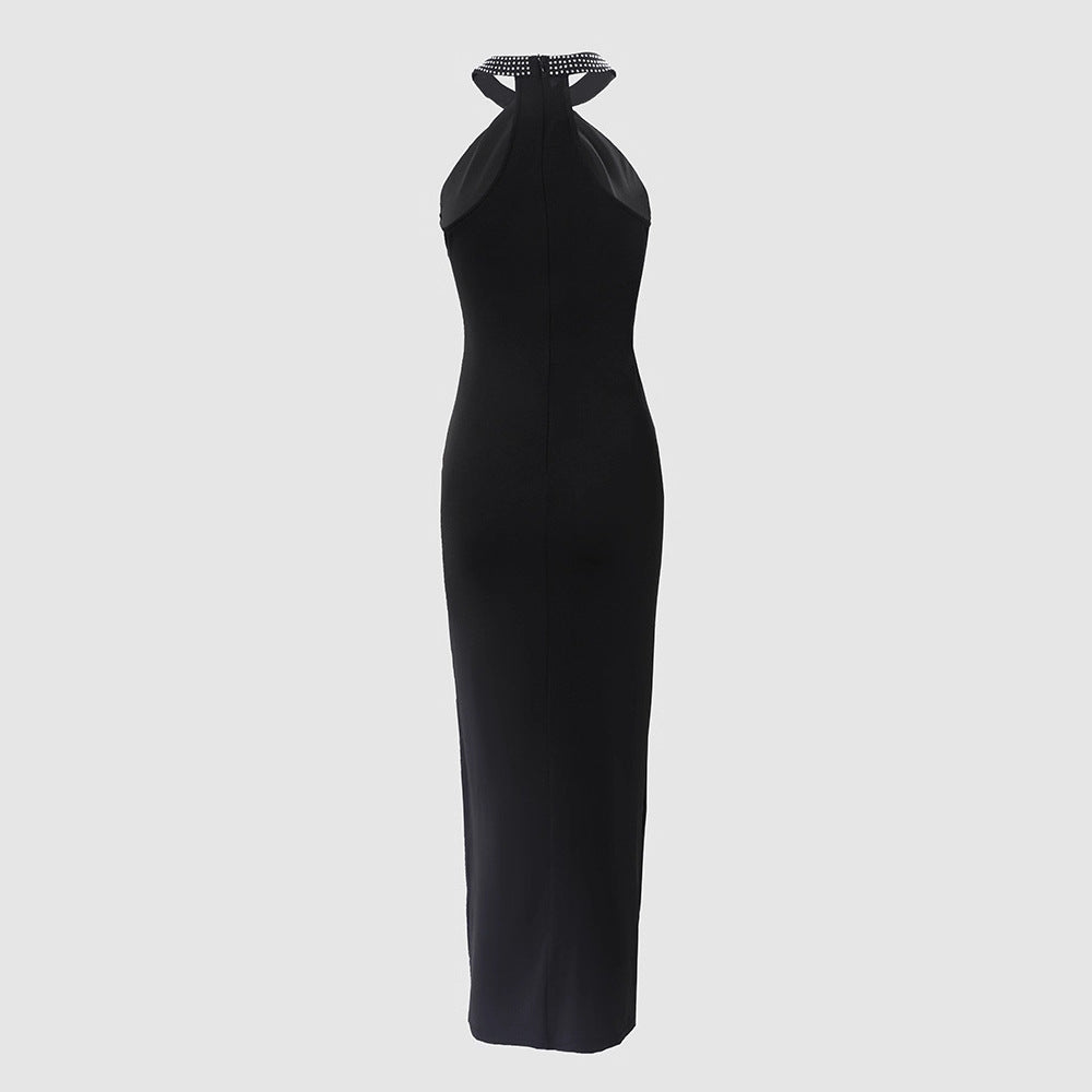 Women's Bodycon Dress Sleeveless Rhinestone Black Mini Going Out - Image 5