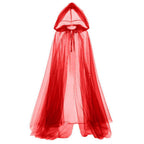 Gothic Sheer Mesh Hooded Cape Floor Length - Image 5