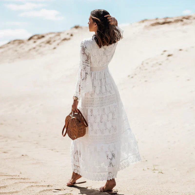 Exquisite Bohemian Flowing Summer Long Sleeves Dress for Women