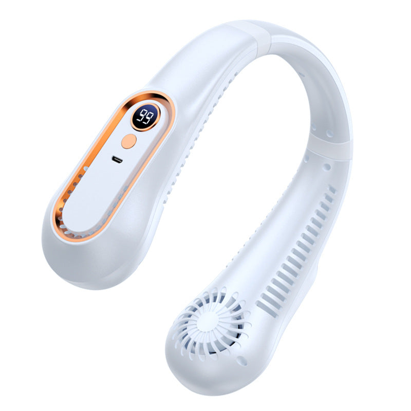 Portable Neck Fan Bladeless Wearable Hands-Free Cooling 5-Speed LED Display - Image 5