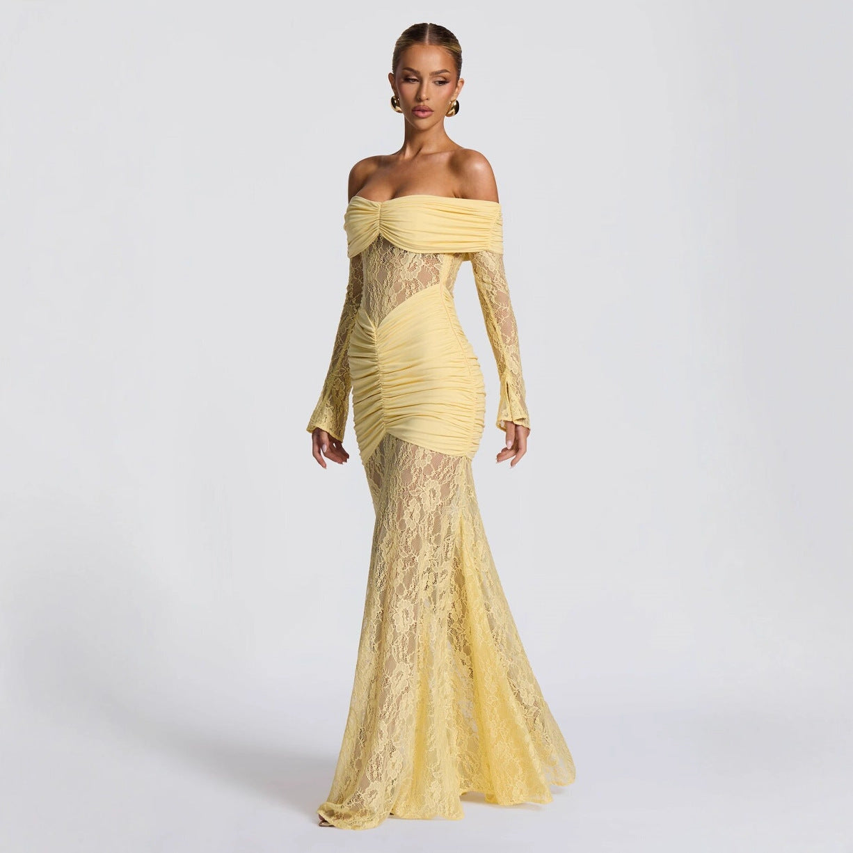 Halter Lace Maxi Dress Backless Bodycon Sleeveless Summer Eventwear - Image 2