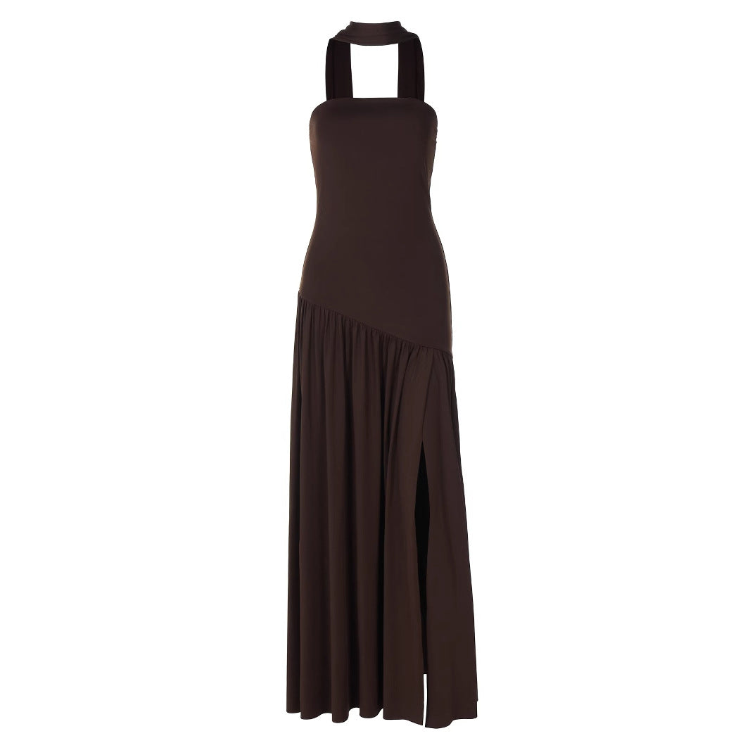 Long Sleeve Bodycon Midi Dress Ruched Slim Fit Fall Winter Party Dress - Image 5