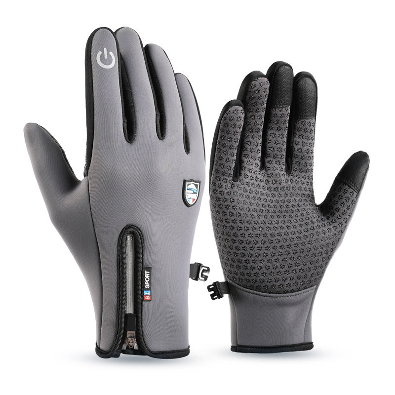 Waterproof Touchscreen Winter Gloves Thermal Zipper Windproof Cycling