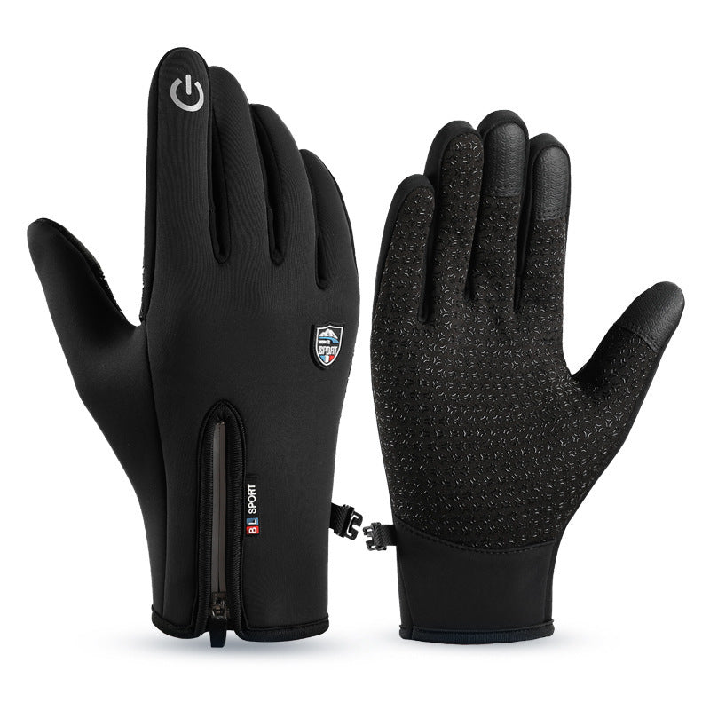 Waterproof Touchscreen Winter Gloves Thermal Zipper Windproof Cycling - Image 3