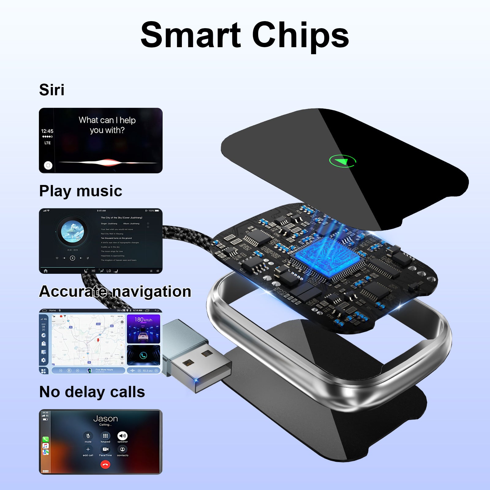 Wireless CarPlay Adapter Android Auto 2 in 1 Wired to Wireless Dongle - Image 4