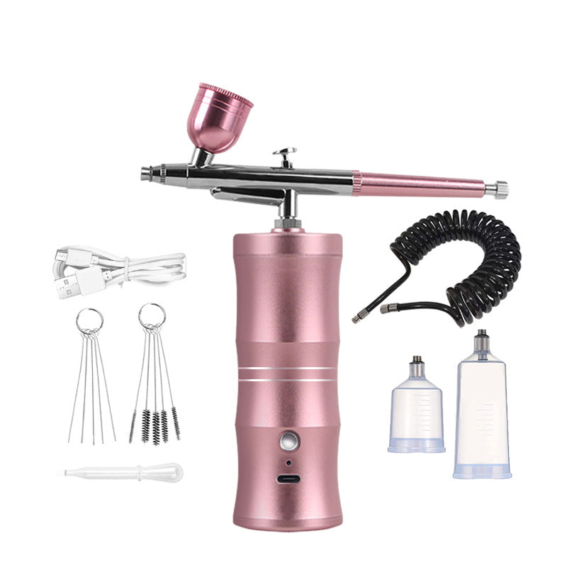 Cordless Airbrush Kit Compressor Rechargeable Handheld Spray Gun Nails Models