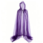 Gothic Sheer Mesh Hooded Cape Floor Length - Image 7