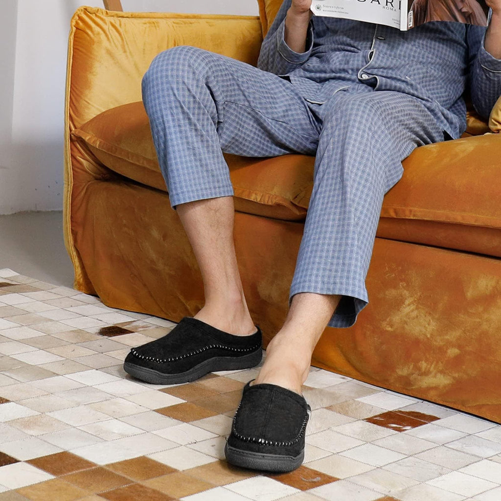 Men’s Easy Fit Cushioned Slip-On Home Slippers