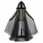 Gothic Sheer Mesh Hooded Cape Floor Length - Image 2