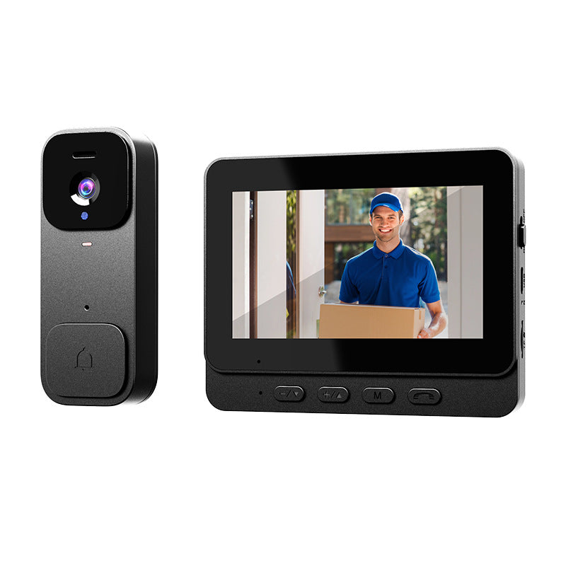 Smart Video Doorbell Camera 4.3" Monitor Two-Way Audio Night Vision