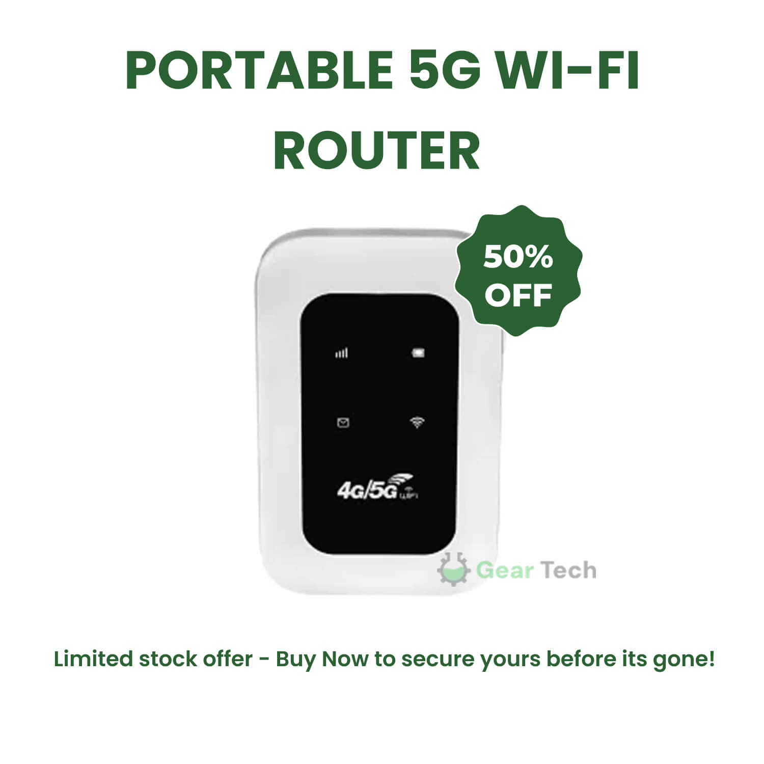 Compact High-Speed 5G Mobile WiFi Hotspot Device
