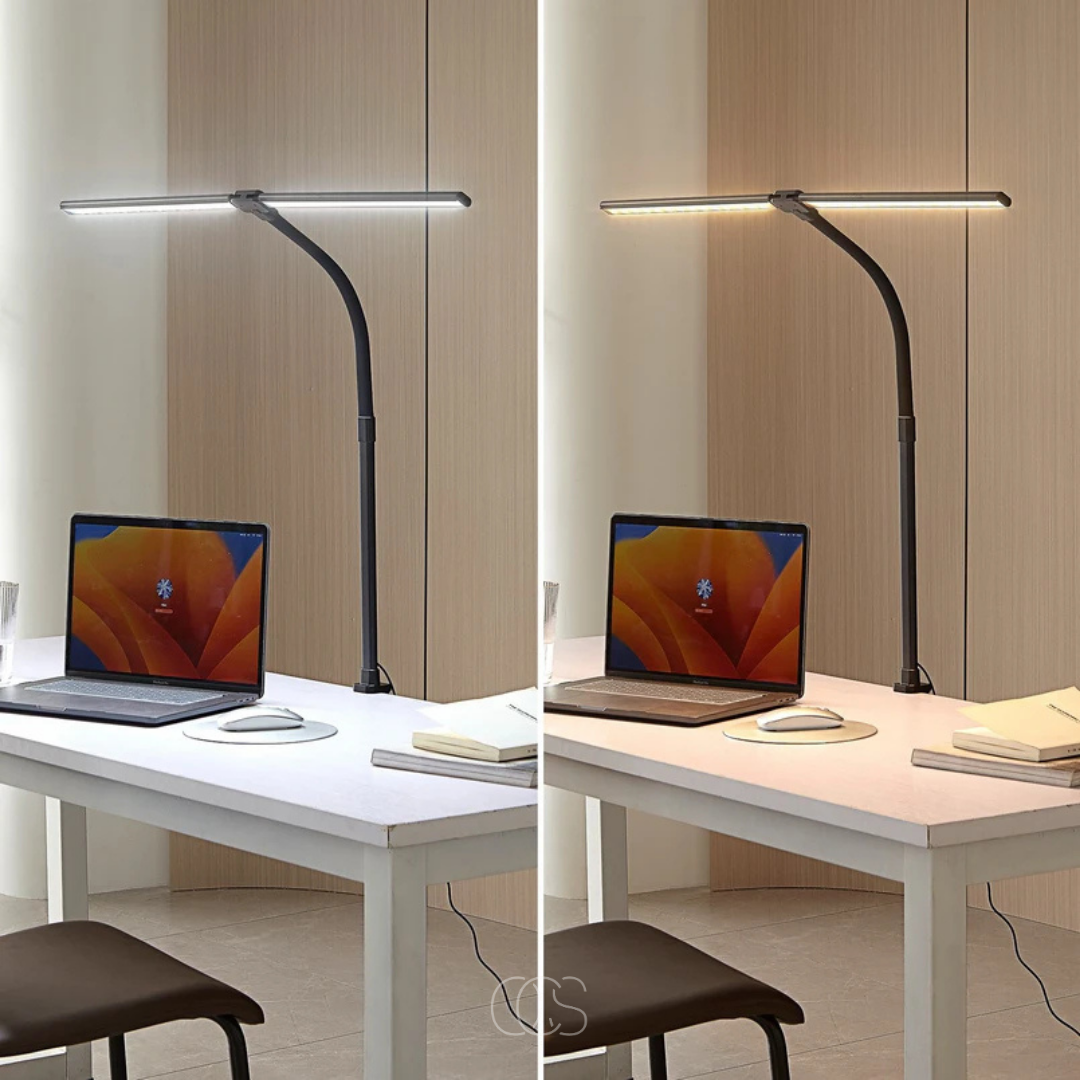 Gooseneck Metal LED Clamp Desk Lamp 3 Light Modes - Image 3