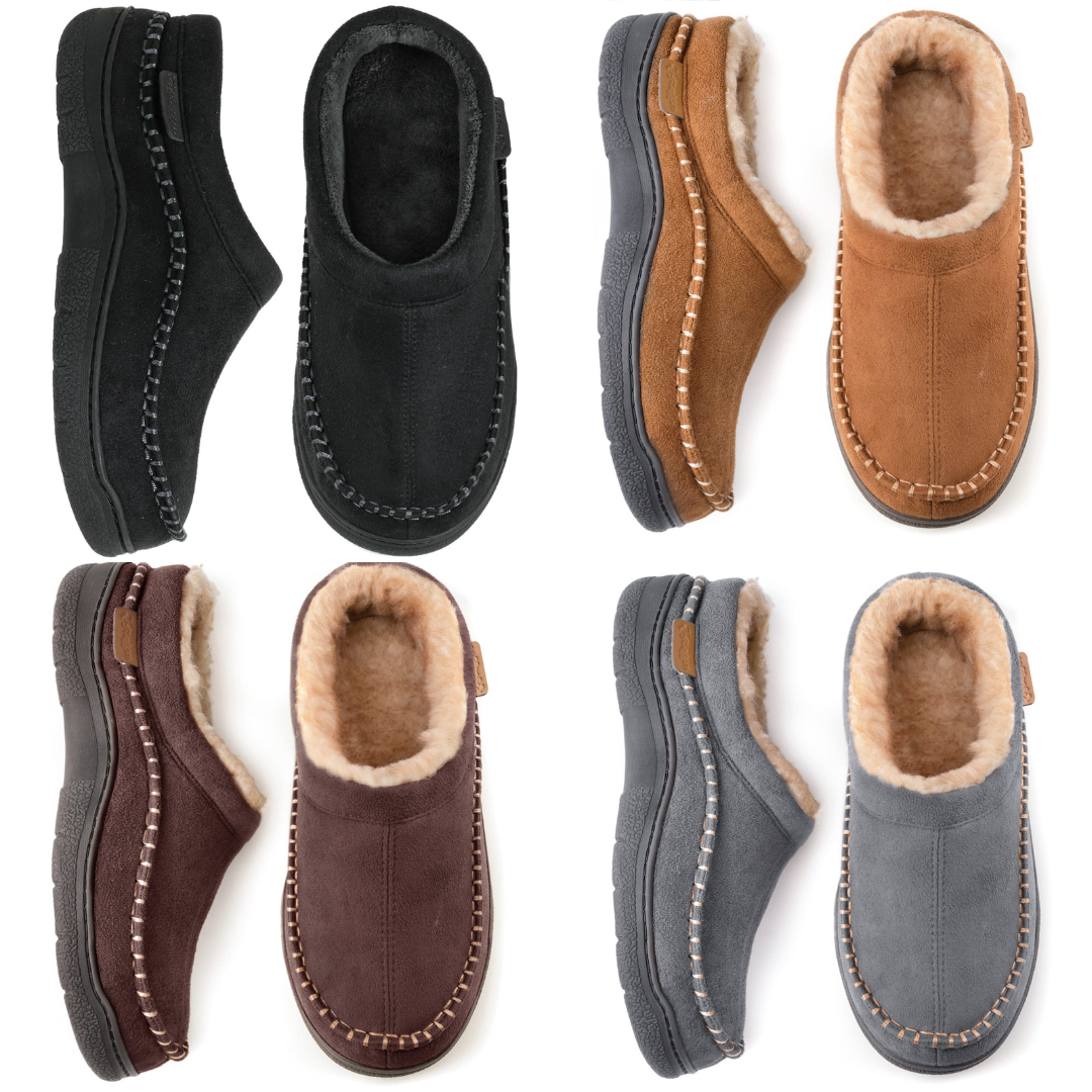 Men’s Easy Fit Cushioned Slip-On Home Slippers