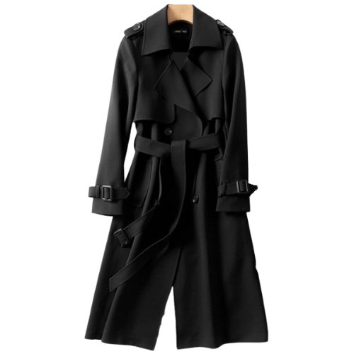 Retro Modern Long Trendy Trench Coat for Women