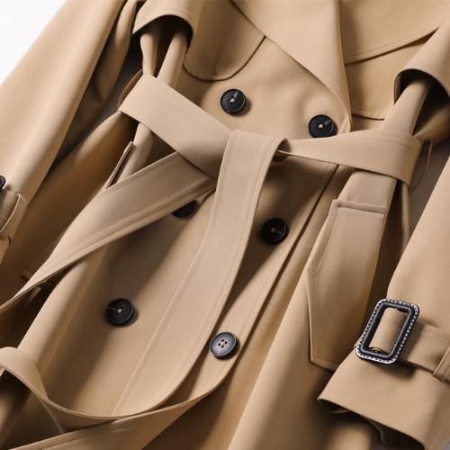 Retro Modern Long Trendy Trench Coat for Women