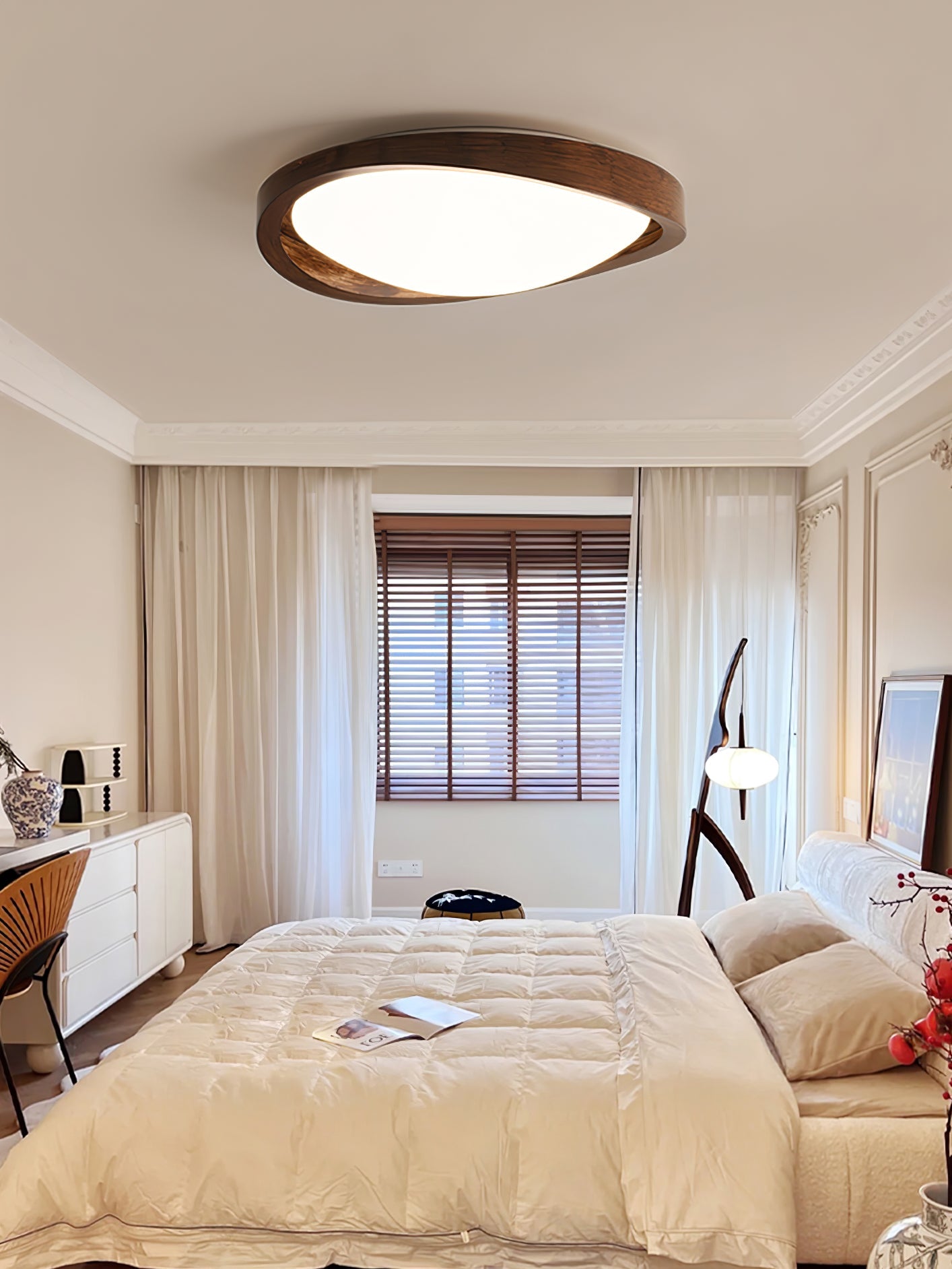 Walnut Curved Edge Ceiling Light - Image 6