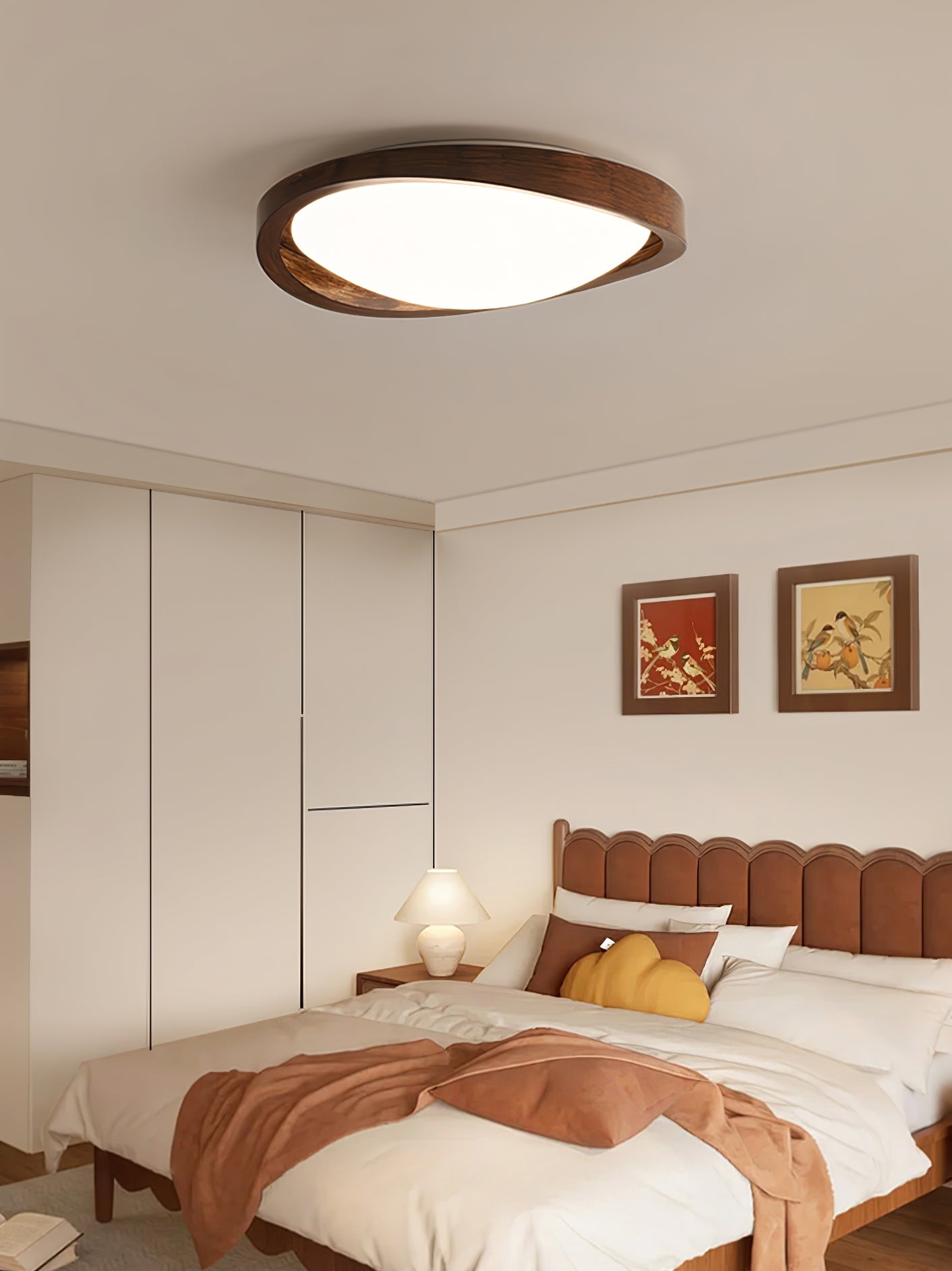 Walnut Curved Edge Ceiling Light - Image 7