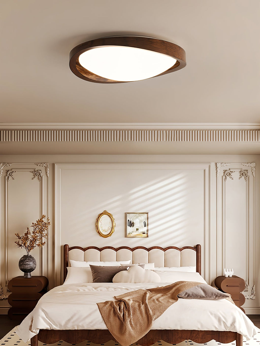 Walnut Curved Edge Ceiling Light - Image 8