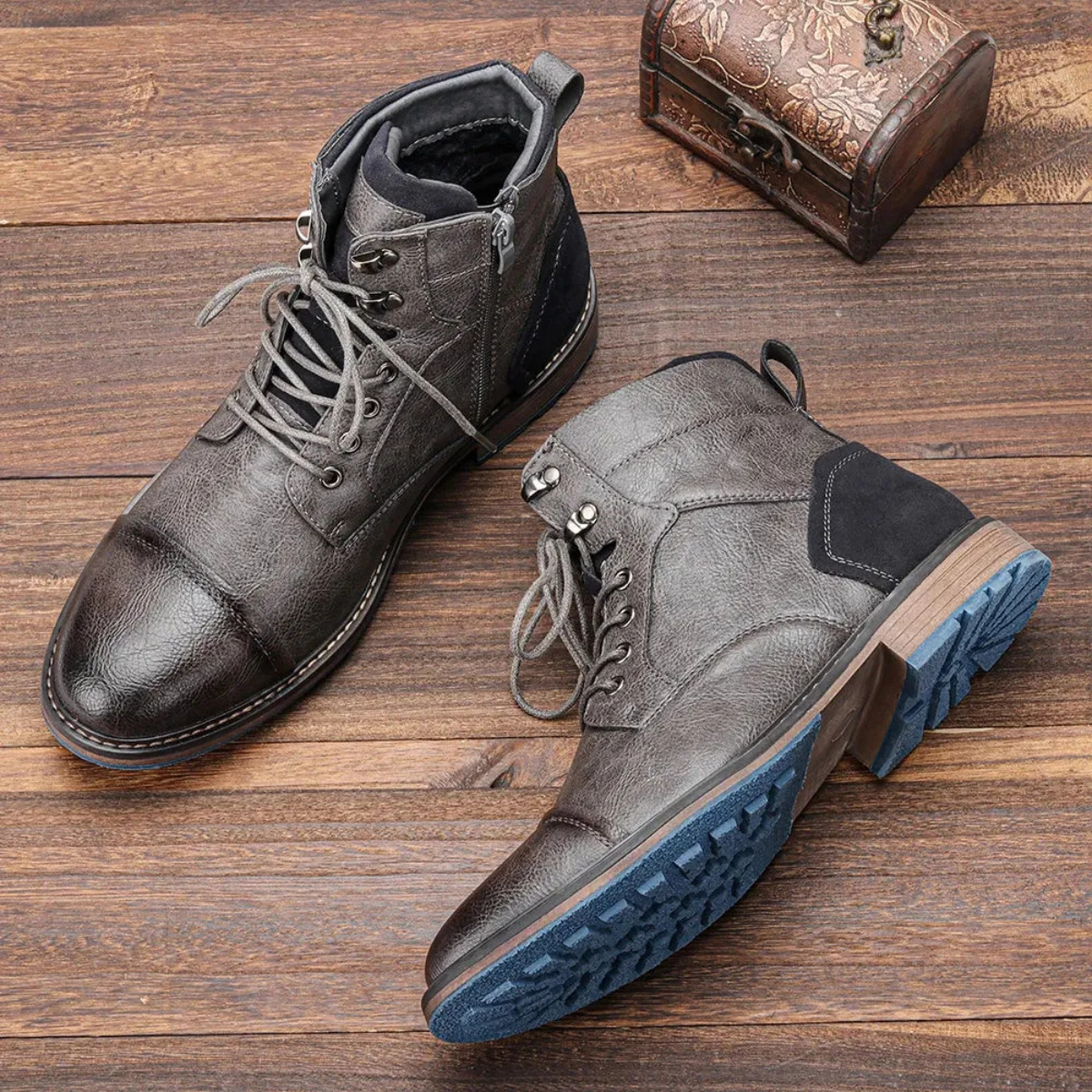 Men’s Casual Sleek Retro Weather-Proof Ankle Boots