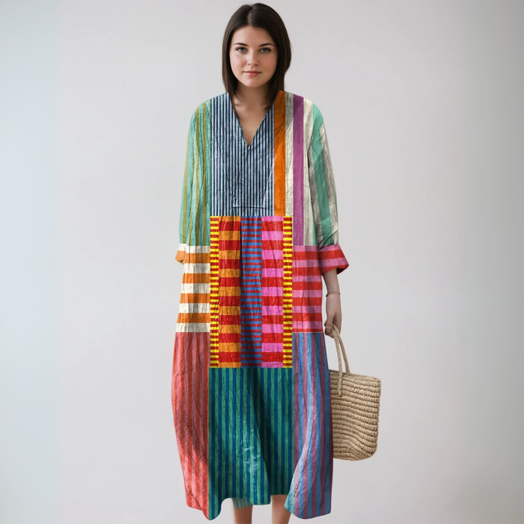 Women’s Geometric Print Figure-Flattering Flowing Summer Dresses
