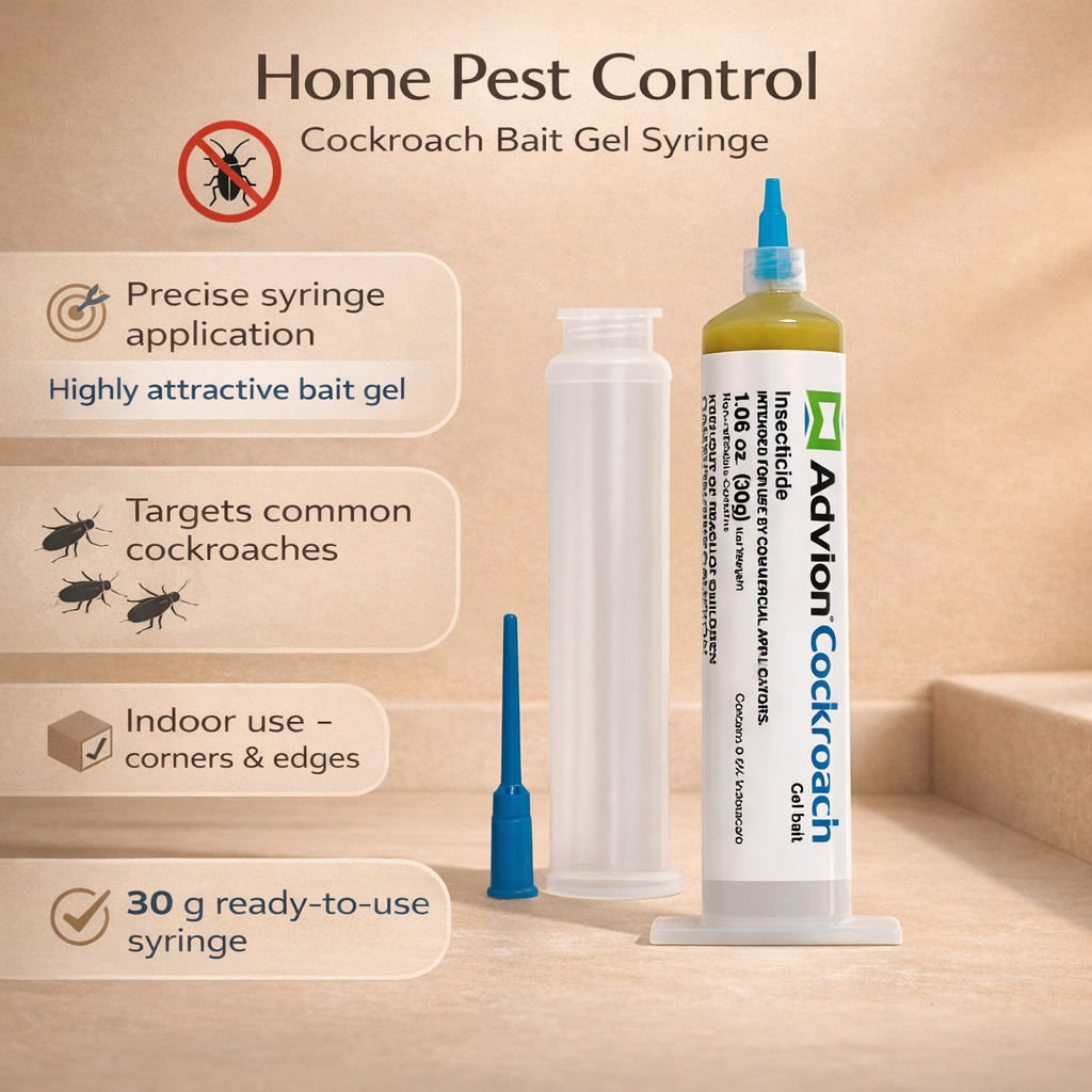 Roach Gel Bait Syringe Indoor Cockroach Killer Pest Control - Image 3
