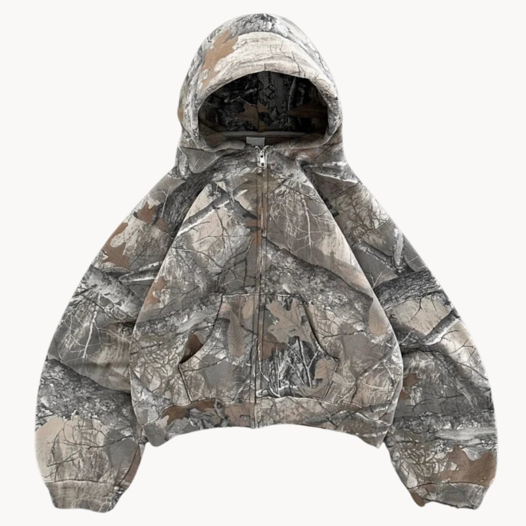 Women's Fashion Cropped Oversized Rugged Hoodie