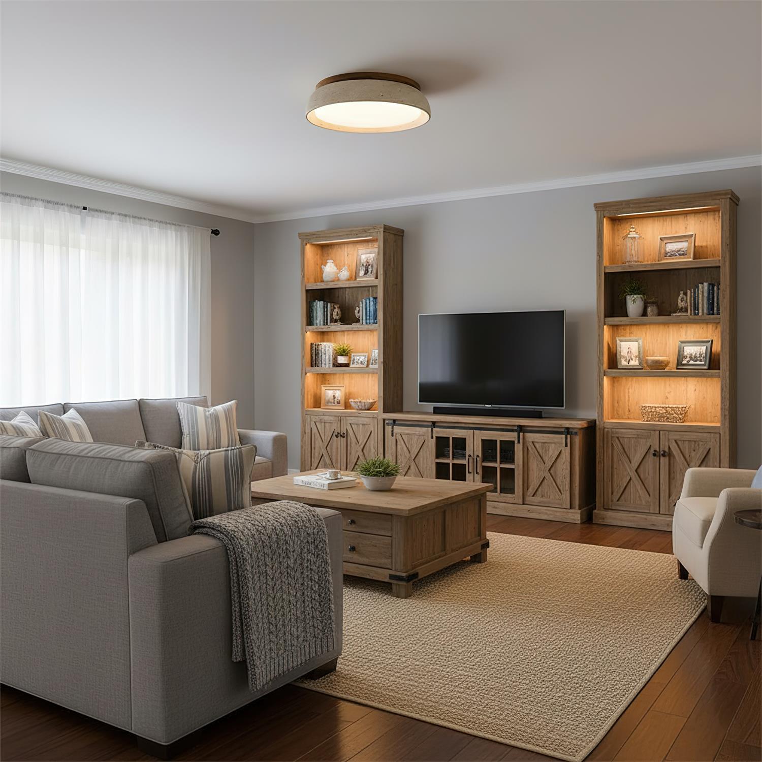 Piedra Travertine Ceiling Light - Image 2