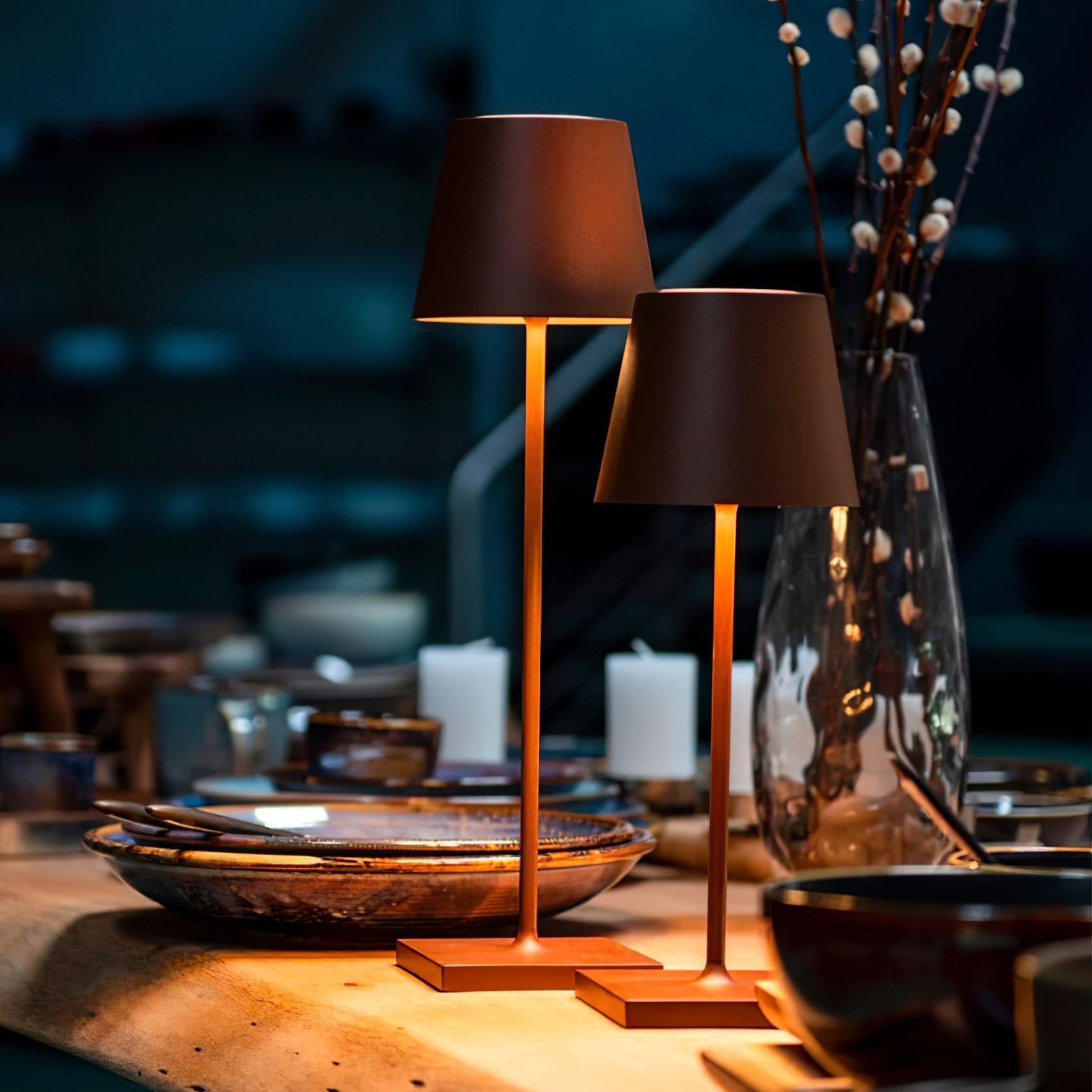 Portable LED Table Lamp Dimmable Metal Light for Indoor & Outdoor Use - Image 13